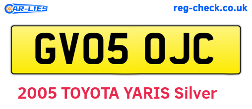 GV05OJC are the vehicle registration plates.