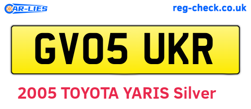 GV05UKR are the vehicle registration plates.