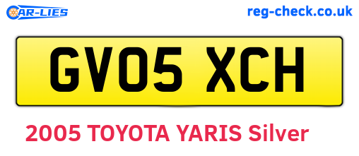 GV05XCH are the vehicle registration plates.