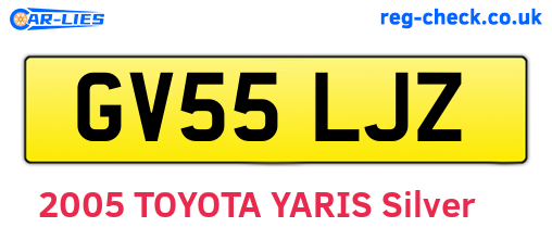 GV55LJZ are the vehicle registration plates.