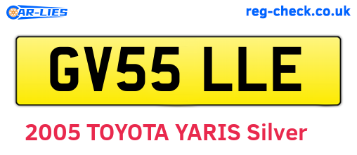 GV55LLE are the vehicle registration plates.