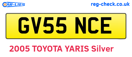 GV55NCE are the vehicle registration plates.