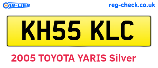 KH55KLC are the vehicle registration plates.