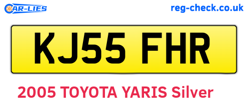 KJ55FHR are the vehicle registration plates.