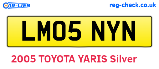 LM05NYN are the vehicle registration plates.