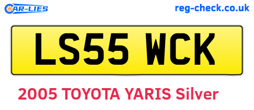 LS55WCK are the vehicle registration plates.