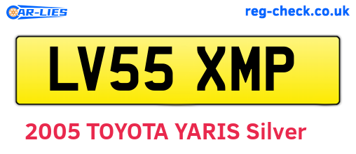 LV55XMP are the vehicle registration plates.
