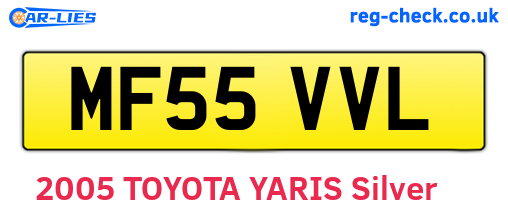 MF55VVL are the vehicle registration plates.