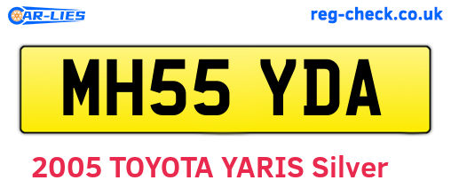 MH55YDA are the vehicle registration plates.