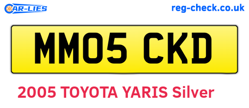 MM05CKD are the vehicle registration plates.
