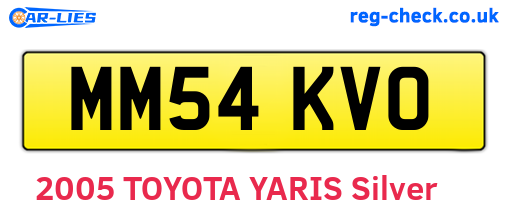 MM54KVO are the vehicle registration plates.