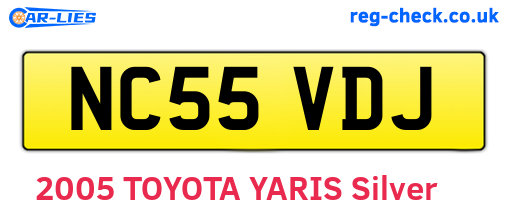 NC55VDJ are the vehicle registration plates.