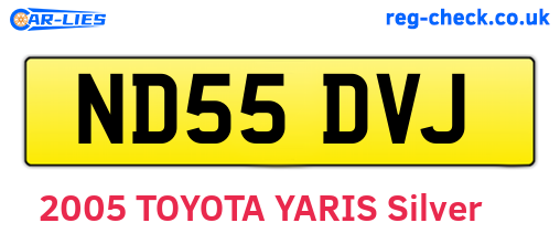 ND55DVJ are the vehicle registration plates.