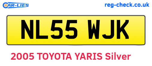 NL55WJK are the vehicle registration plates.