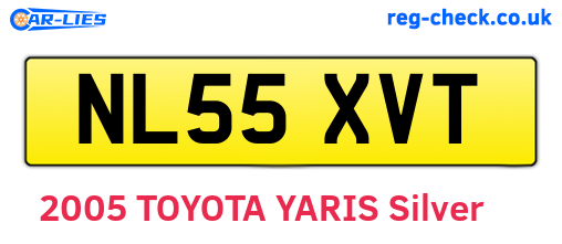 NL55XVT are the vehicle registration plates.