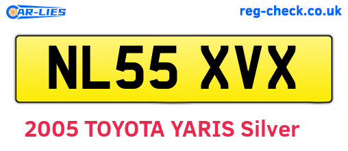 NL55XVX are the vehicle registration plates.