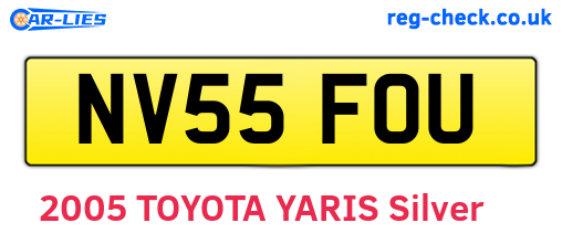 NV55FOU are the vehicle registration plates.