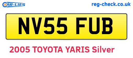 NV55FUB are the vehicle registration plates.