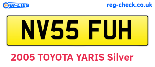 NV55FUH are the vehicle registration plates.