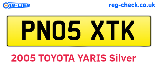 PN05XTK are the vehicle registration plates.