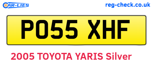 PO55XHF are the vehicle registration plates.