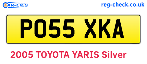 PO55XKA are the vehicle registration plates.