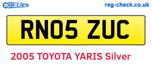 RN05ZUC are the vehicle registration plates.