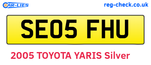 SE05FHU are the vehicle registration plates.