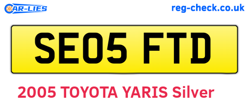 SE05FTD are the vehicle registration plates.