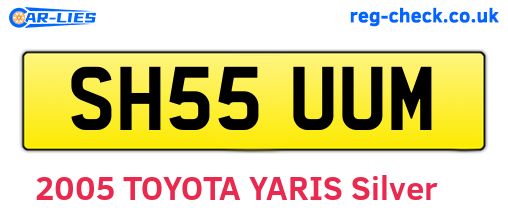 SH55UUM are the vehicle registration plates.