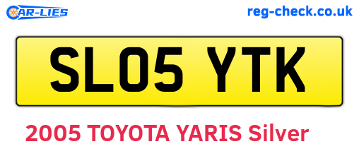 SL05YTK are the vehicle registration plates.