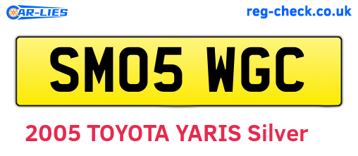 SM05WGC are the vehicle registration plates.