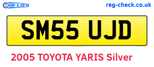 SM55UJD are the vehicle registration plates.