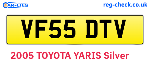 VF55DTV are the vehicle registration plates.