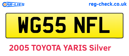 WG55NFL are the vehicle registration plates.