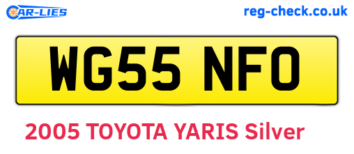 WG55NFO are the vehicle registration plates.