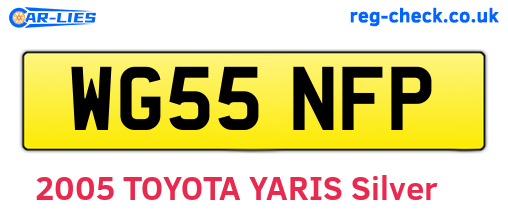 WG55NFP are the vehicle registration plates.