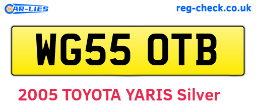 WG55OTB are the vehicle registration plates.