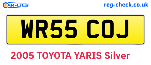 WR55COJ are the vehicle registration plates.