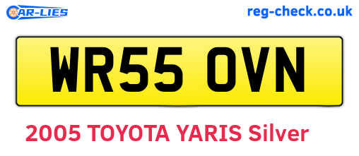 WR55OVN are the vehicle registration plates.