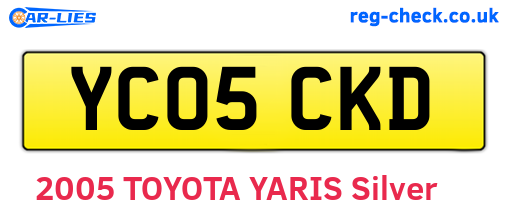 YC05CKD are the vehicle registration plates.