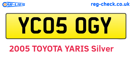 YC05OGY are the vehicle registration plates.