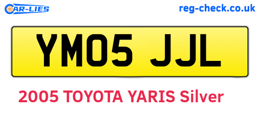 YM05JJL are the vehicle registration plates.