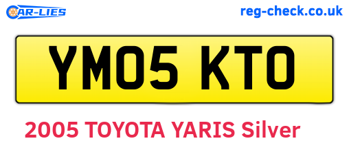 YM05KTO are the vehicle registration plates.