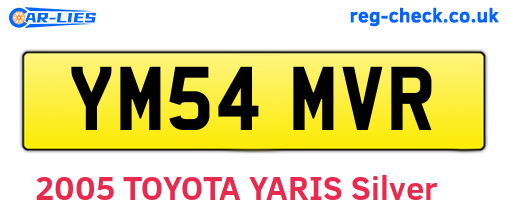 YM54MVR are the vehicle registration plates.
