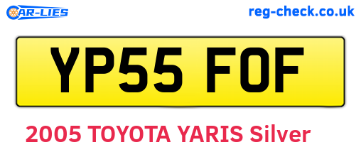 YP55FOF are the vehicle registration plates.