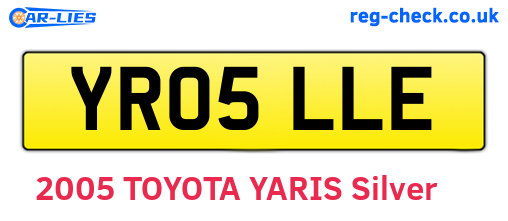 YR05LLE are the vehicle registration plates.