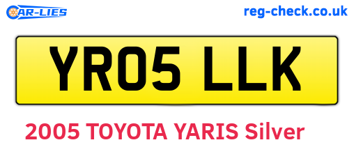 YR05LLK are the vehicle registration plates.