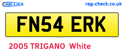 FN54ERK are the vehicle registration plates.