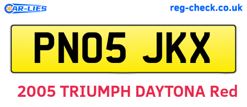 PN05JKX are the vehicle registration plates.
